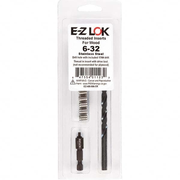 E-Z LOK - Thread Repair Kits Insert Thread Size (Inch): #6-32 Includes Drill: Yes - Makers Industrial Supply