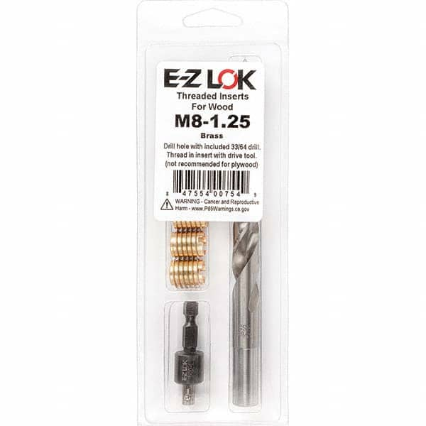 E-Z LOK - Thread Repair Kits Insert Thread Size (mm): M8x1.25 Includes Drill: Yes - Makers Industrial Supply