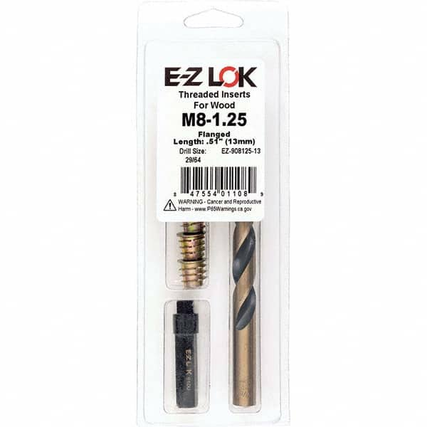 E-Z LOK - Thread Repair Kits Insert Thread Size (mm): M8x1.25 Includes Drill: Yes - Makers Industrial Supply