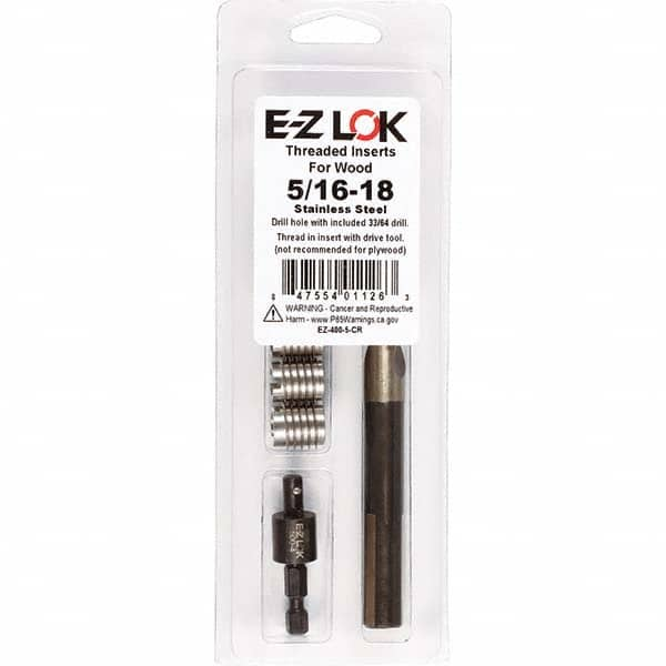 E-Z LOK - Thread Repair Kits Insert Thread Size (Inch): 5/16-18 Includes Drill: Yes - Makers Industrial Supply