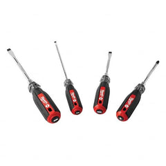 Milwaukee Tool - Screwdriver Sets Screwdriver Types Included: Phillips; Slotted Number of Pieces: 4 - Makers Industrial Supply