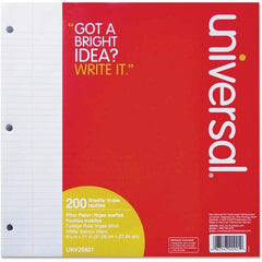 UNIVERSAL - Note Pads, Writing Pads & Notebooks Writing Pads & Notebook Type: Filler Paper Size: 8-1/2 x 11 - Makers Industrial Supply