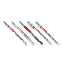 Jig Saw Blade Sets; Blade Material: High Speed Steel; High Carbon Steel; Minimum Blade Length (Inch): 3.625 in; Maximum Blade Length (Inch): 4 in; Minimum Blade Thickness (Decimal Inch): 1.25 mm; Maximum Blade Thickness (Decimal Inch): 1.7 mm; Shank Type: