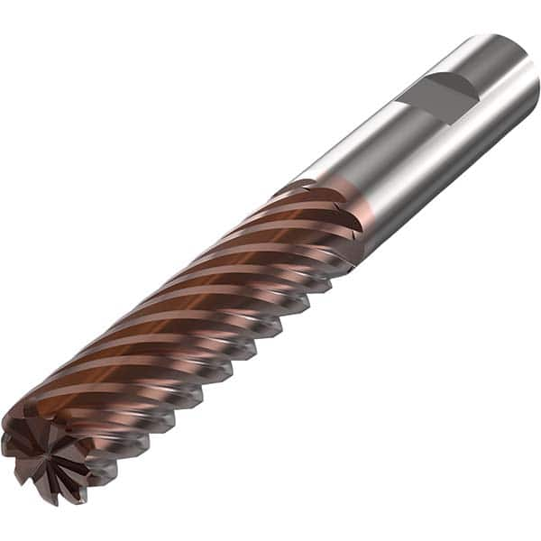 Seco - 25mm Diam 9 Flute Solid Carbide 1mm Corner Radius End Mill - Makers Industrial Supply