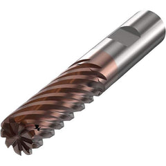 Seco - 25mm Diam 9 Flute Solid Carbide 3mm Corner Radius End Mill - Makers Industrial Supply