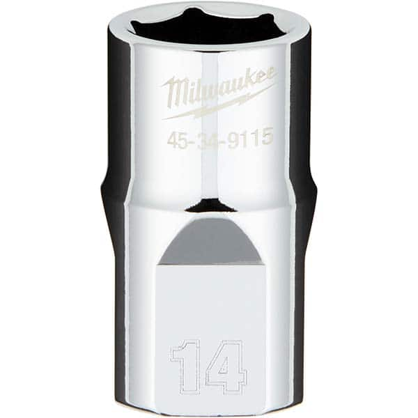 Milwaukee Tool - Hand Sockets Drive Size (Inch): 1/2 Size (mm): 14.0000 - Makers Industrial Supply