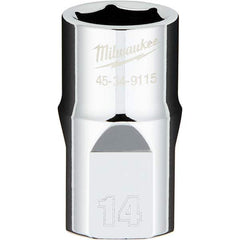 Milwaukee Tool - Hand Sockets Drive Size (Inch): 1/2 Size (mm): 14.0000 - Makers Industrial Supply