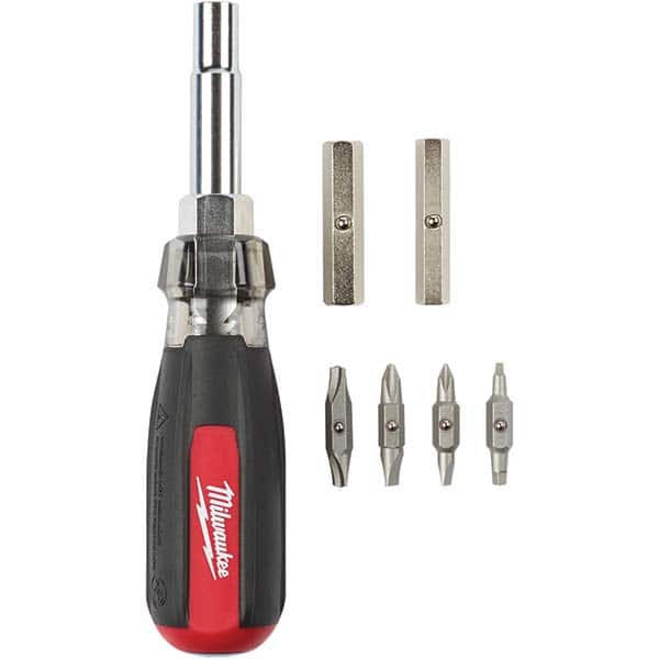 Milwaukee Tool - Bit Screwdrivers Type: Multi-Bit Screwdriver Tip Type: Phillips ; Square; Slotted - Makers Industrial Supply