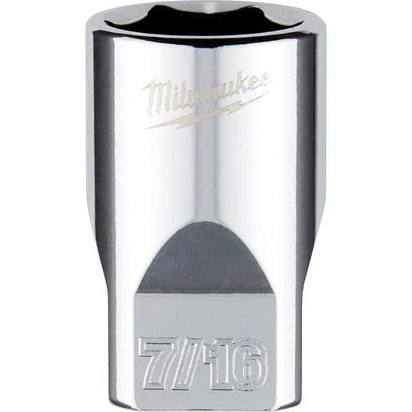 Milwaukee Tool - Hand Sockets Drive Size (Inch): 1/4 Size (Inch): 7/16 - Makers Industrial Supply