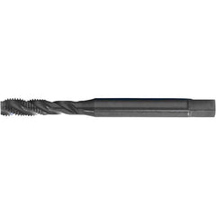 Spiral Flute Tap: #1-12, DIN & ANSI, 4 Flute, Modified Bottoming, 2B Class of Fit, HSS-E, Black Oxide Finish 2.52″ Thread Length, 6.2992″ OAL, Right Hand Flute, Right Hand Thread, Series PER-893SF