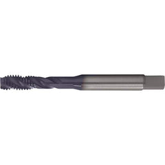 Spiral Flute Tap: 1/2-20, UNF, 3 Flute, Modified Bottoming, 2B Class of Fit, HSS-E, TiAlN Finish 1.535″ Thread Length, 4.3307″ OAL, Right Hand Flute, Right Hand Thread, Series PRO-892SF