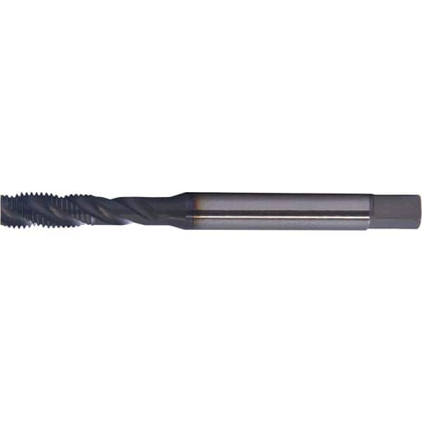 Spiral Flute Tap: 5/8-11, DIN, 4 Flute, Modified Bottoming, 2B Class of Fit, HSS-E, Hardlube Finish 2.087″ Thread Length, 4.3307″ OAL, Right Hand Flute, Right Hand Thread, Series PER-980SF