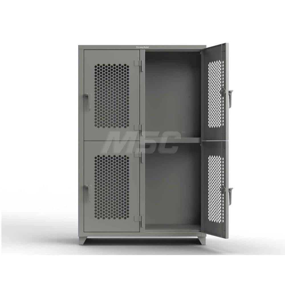 Locker: 48″ Wide, 24″ Deep, 75″ High Dusty Gray, 14-Gauge Steel