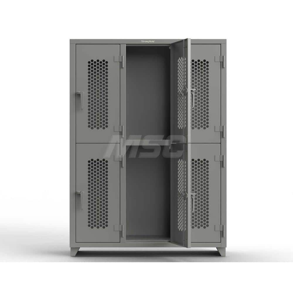 Locker: 54″ Wide, 18″ Deep, 75″ High Dusty Gray, 14-Gauge Steel