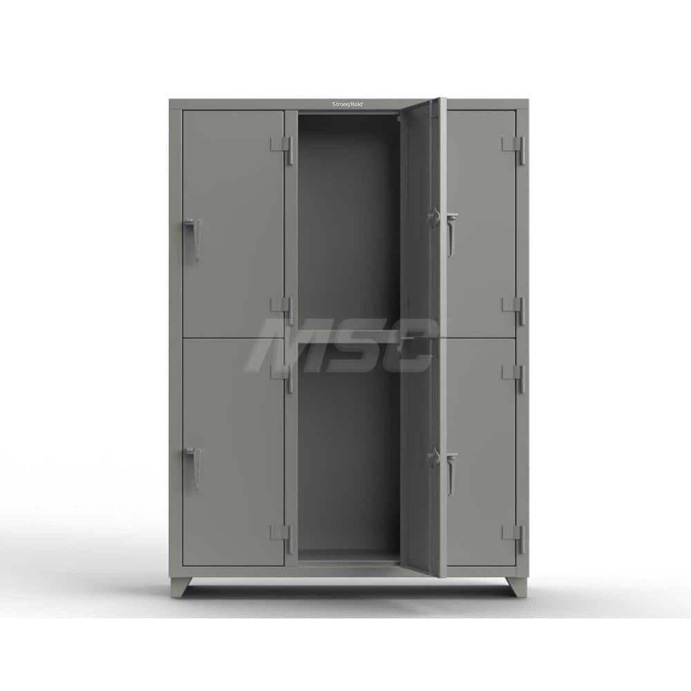 Locker: 54″ Wide, 18″ Deep, 75″ High Dusty Gray, 14-Gauge Steel