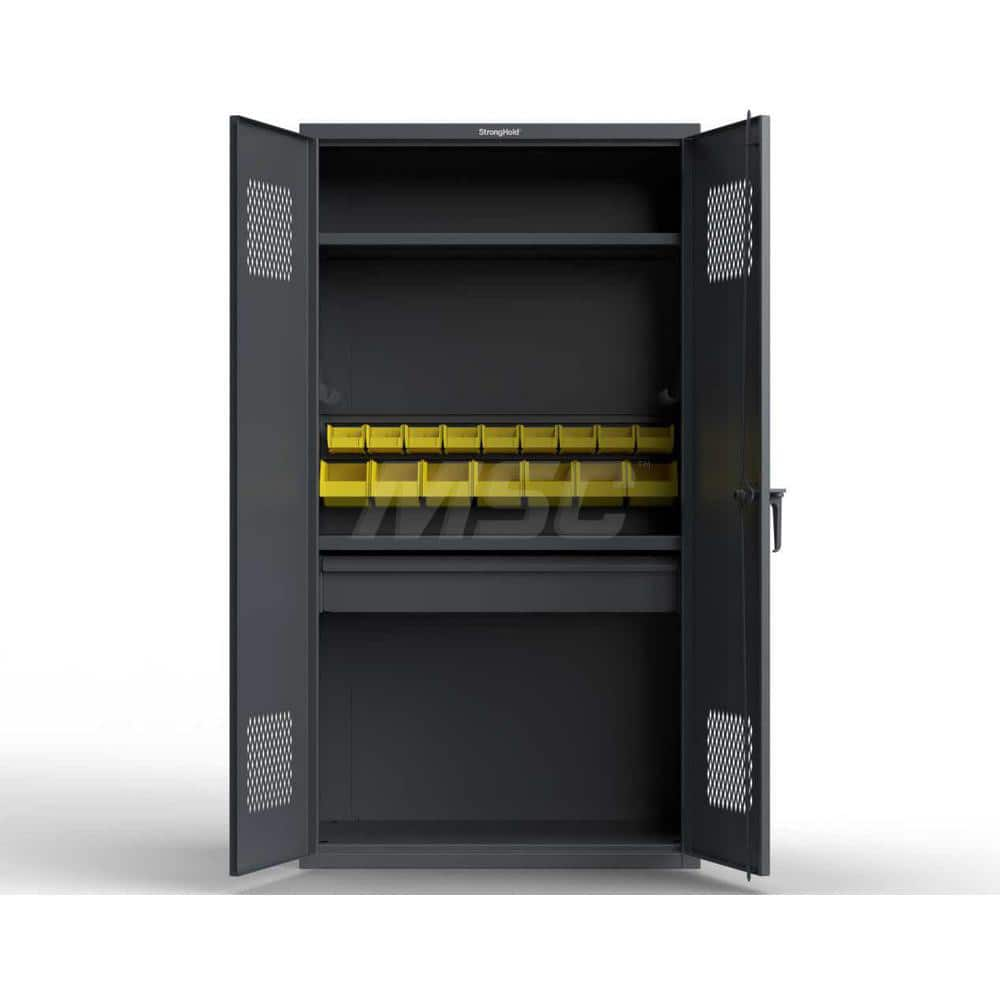 Locker: 42″ Wide, 24″ Deep, 78″ High Graphite Gray, 14-Gauge Steel