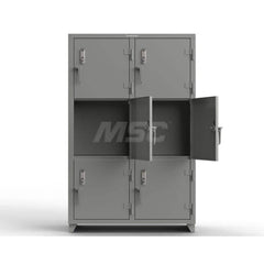 Locker: 48″ Wide, 24″ Deep, 75″ High Dusty Gray, 14-Gauge Steel