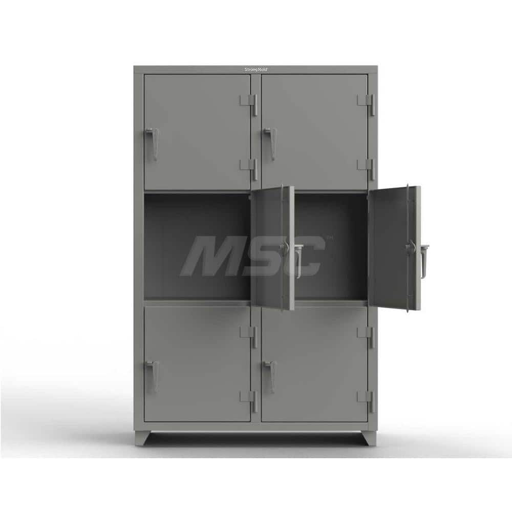 Locker: 48″ Wide, 24″ Deep, 75″ High Dusty Gray, 14-Gauge Steel