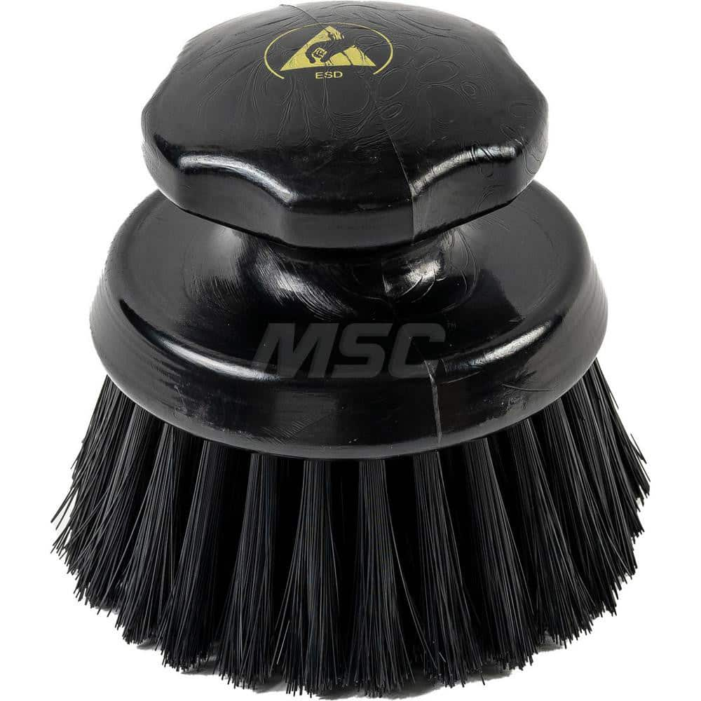 Scrub & Scouring Brushes; Type: Round Brush; Bristle Material: Nylon; Bristle Length (Decimal Inch): 1.5700; Brush Width: 5; Overall Length (Inch): 4-13/32; Block/Handle Material: Polypropylene; Color: Black; Flagged: No; Application: Discharge Static Ele