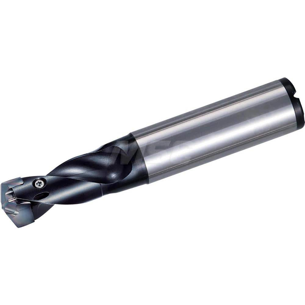 Replaceable Tip Drill: 20 to 20.99 mm Drill Dia, 31.5 mm Max Depth, 25 mm Straight-Cylindrical Shank Seat Size 20, 117.5 mm OAL, Through Coolant