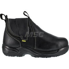 Work Boot: Size 11.5, 6″ High, Leather, Steel Toe Black, Standard Width