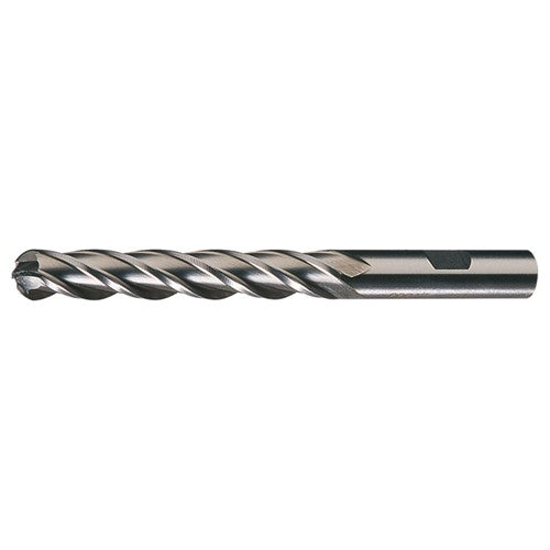 ‎5/8″ Dia. × 5/8″ Shank × 2-1/2″ DOC × 4-5/8″ OAL, HSS Bright, Spiral , 4 Flute, CW Helix, Weldon, Ballnose End Mill - Exact Industrial Supply