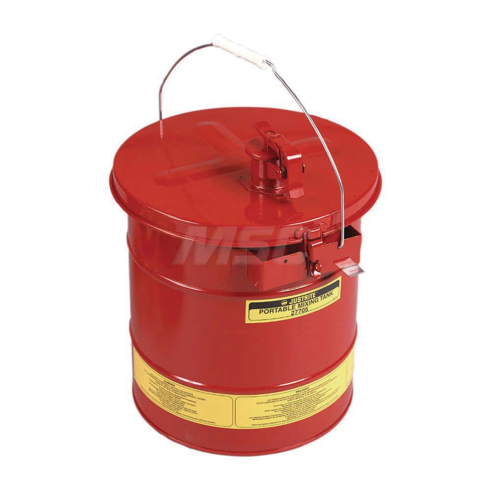 Safety Bench Cans & Dip/Wash Tanks; Type: Mixing Tank; Capacity (pt.): 5.000; Can Material: Steel; Capacity: 5.000; Capacity (Qt.): 5.000; Color: Red; Capacity (Gal.): 5.000