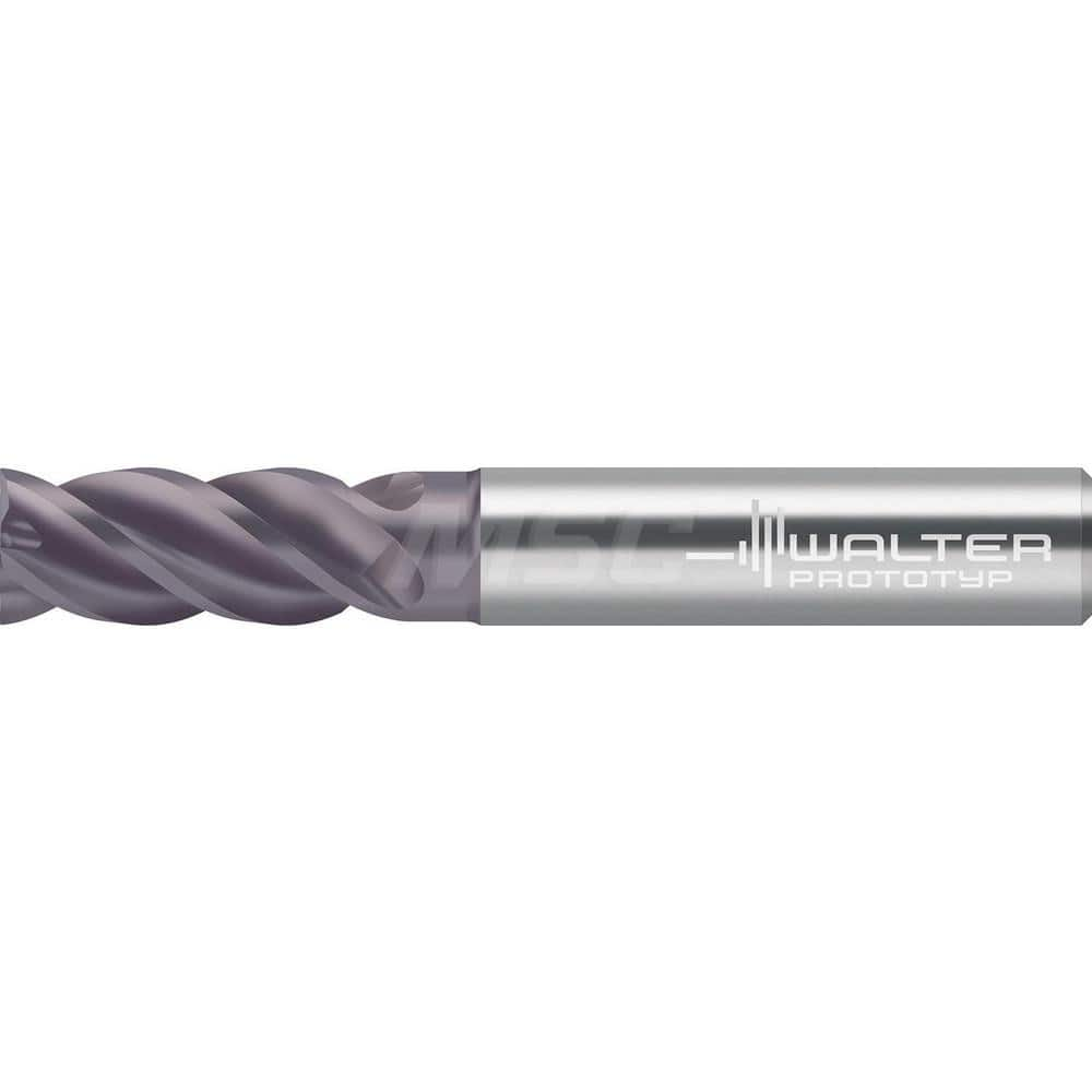 Square End Mill: 10mm Shank Dia, 72mm OAL, 4 Flutes, Solid Carbide Single End, 40 ° Helix, Centercutting, RH Cut, RH Flute