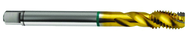 1-12 2B 4-Flute Cobalt Green Ring Semi-Bottoming 40 degree Spiral Flute Tap-TiN - Makers Industrial Supply