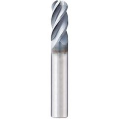 Corner Radius End Mill: 3/4″ Dia, 1″ LOC, 0.03″ Radius, 4 Flutes, Solid Carbide 3″ OAL, 3/4″ Shank Dia, 45 ° Helix, AlCrN Coated, Corner Radius End, Centercutting, Series XP