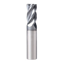 Corner Radius End Mill: 1/2″ Dia, 2″ LOC, 0.045″ Radius, 4 Flutes, Solid Carbide 4″ OAL, 1/2″ Shank Dia, 37 ° Helix, AlCrN Coated, Corner Radius End, Centercutting, Series XPVS