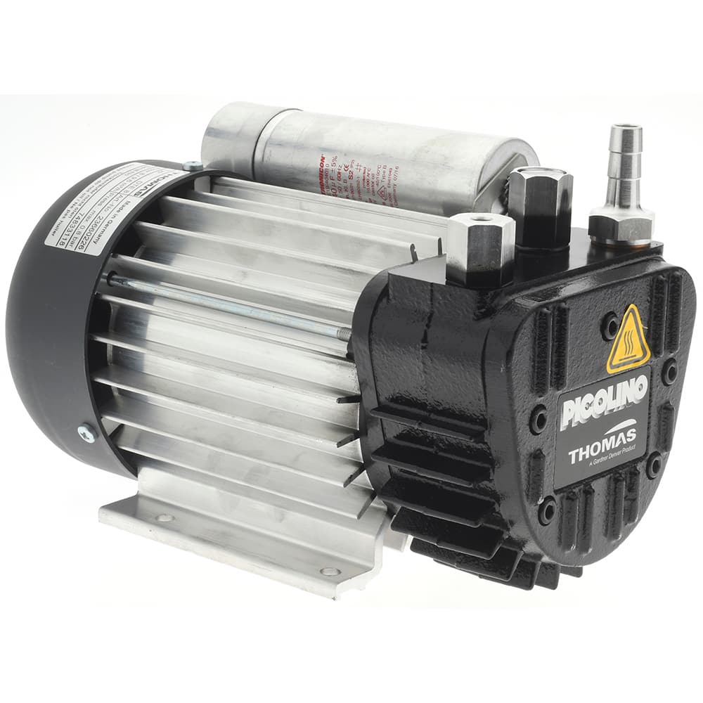 Thomas - Rotary Vane-Type Vacuum Pumps Voltage: 115 VAC Length (Decimal Inch): 9.8000 - Makers Industrial Supply