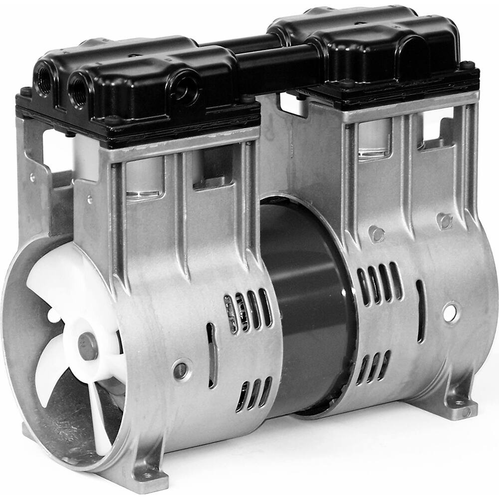 Thomas - Rotary Vane-Type Vacuum Pumps Voltage: 115 VAC Length (Decimal Inch): 10.3900 - Makers Industrial Supply