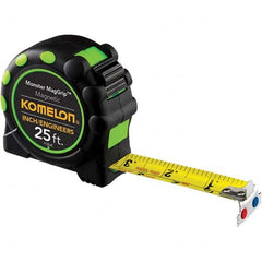 Komelon - 25' x 1" Yellow Blade Tape Measure - Makers Industrial Supply