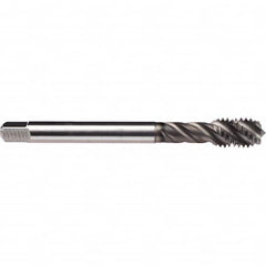 Spiral Flute Tap: 9/16-18, UNF, 5 Flute, Bottoming, 3B Class of Fit, Cobalt, GLT-1 Finish 3.937″ OAL, Right Hand Flute, Right Hand Thread, H4, Series CU51C410