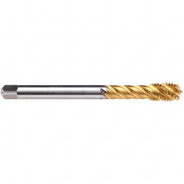 Spiral Flute Tap: M12 x 1.25, MF, Modified Bottoming, 6H Class of Fit, Powdered Metal, TIN-60 Finish Right Hand Flute, Right Hand Thread, D5, Series C3600F01