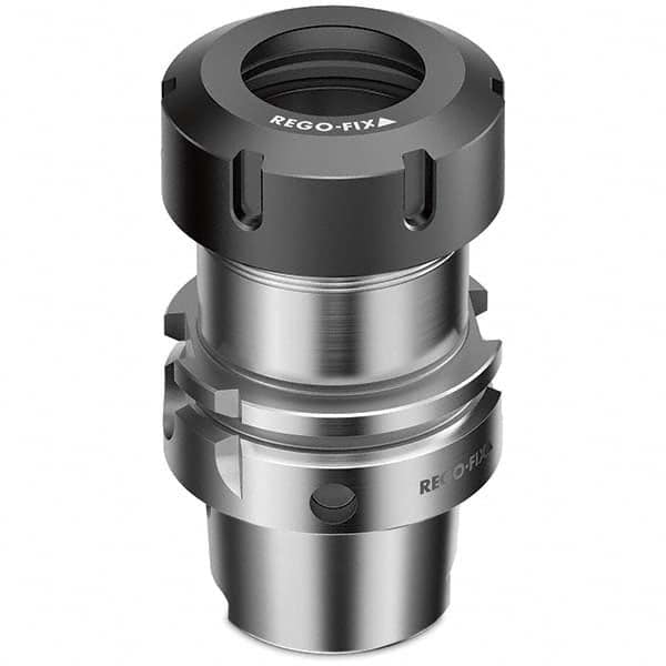 Collet Chuck: 2 to 20 mm Capacity, ER Collet, Hollow Taper Shank 160 mm Projection, 0.003 mm TIR, Balanced to 25,000 RPM, Through Coolant