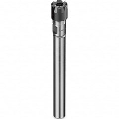 Collet Chuck: 1 to 13 mm Capacity, ER Collet, Straight Shank 100 mm Projection, 0.003 mm TIR, Through Coolant