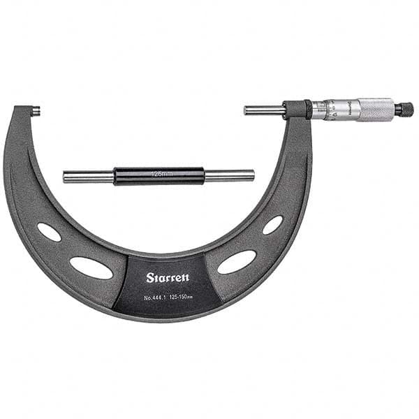 Starrett - Mechanical Outside Micrometers Minimum Measurement (mm): 125.00 Maximum Measurement (mm): 150.00 - Makers Industrial Supply