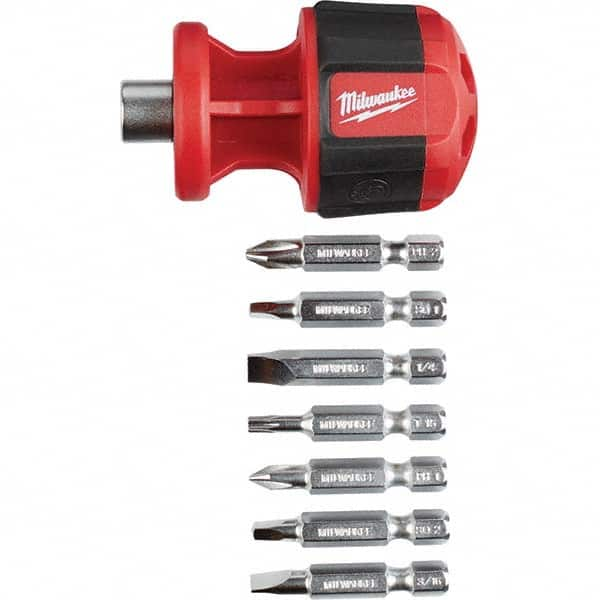 Milwaukee Tool - Bit Screwdrivers Type: 8-in-1 Nut Driver Tip Type: Philips; Slotted; Square; Torx - Makers Industrial Supply