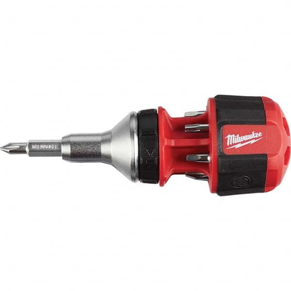 Milwaukee Tool - Bit Screwdrivers Type: Multi-Bit Screwdriver Tip Type: Philips; Slotted; Square; Torx - Makers Industrial Supply