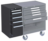 185 Brown 5-Drawer Hang-On Cabinet w/ball bearing Drawer slides - For Use With 273, 275 or 277 - Makers Industrial Supply
