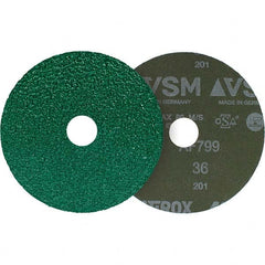 VSM - 5" Diam, 7/8" Hole, 36 Grit Ceramic Fiber Disc - Makers Industrial Supply