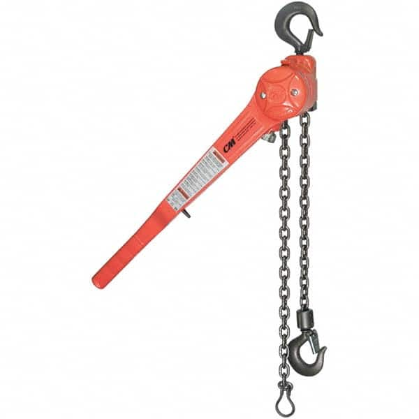 Manual Lever Hoist: 3,000 lb Working Load Limit 83 lb Pull to Lift Load, 1 Chain