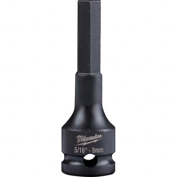 Milwaukee Tool - Impact Hex & Torx Bit Sockets Drive Size (Inch): 3/8 Hex Size (mm): 8.0 - Makers Industrial Supply