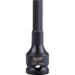 Milwaukee Tool - Impact Hex & Torx Bit Sockets Drive Size (Inch): 3/8 Hex Size (mm): 8.0 - Makers Industrial Supply