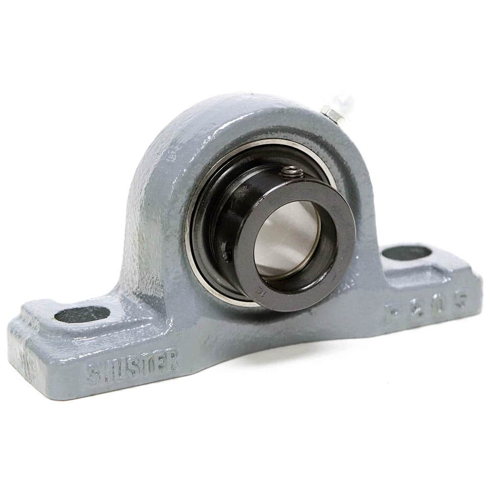 Shuster - NAP207-23, 1-7/16" ID, 167mm OAL x 94mm OAH51.1mm Wide, Ball Bearing Pillow Block - Exact Industrial Supply