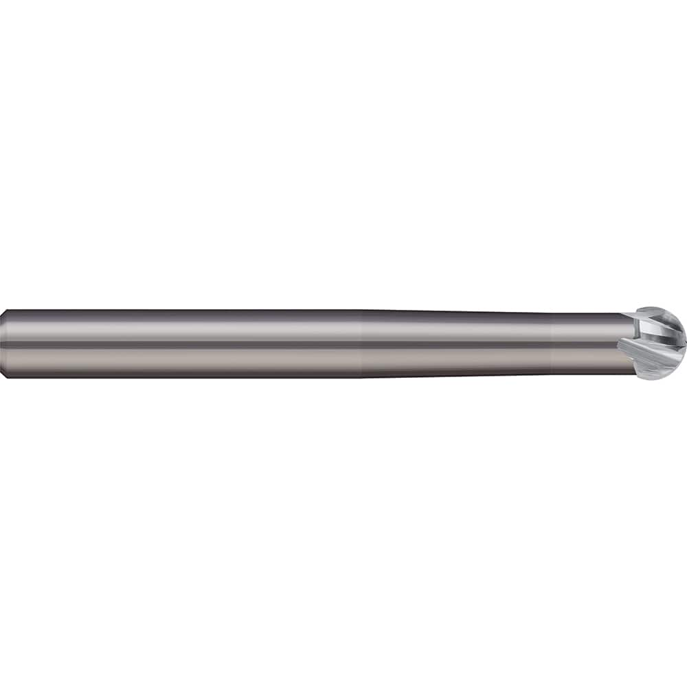 Micro 100 - 1/4" Diam 220° Wrap Angle 0.2" LOC 3-Flute Uncoated Undercut End Mill - Exact Industrial Supply