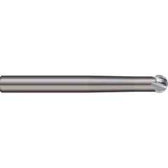 Micro 100 - 1/2" Diam 220° Wrap Angle 0.4" LOC 2-Flute Uncoated Undercut End Mill - Exact Industrial Supply