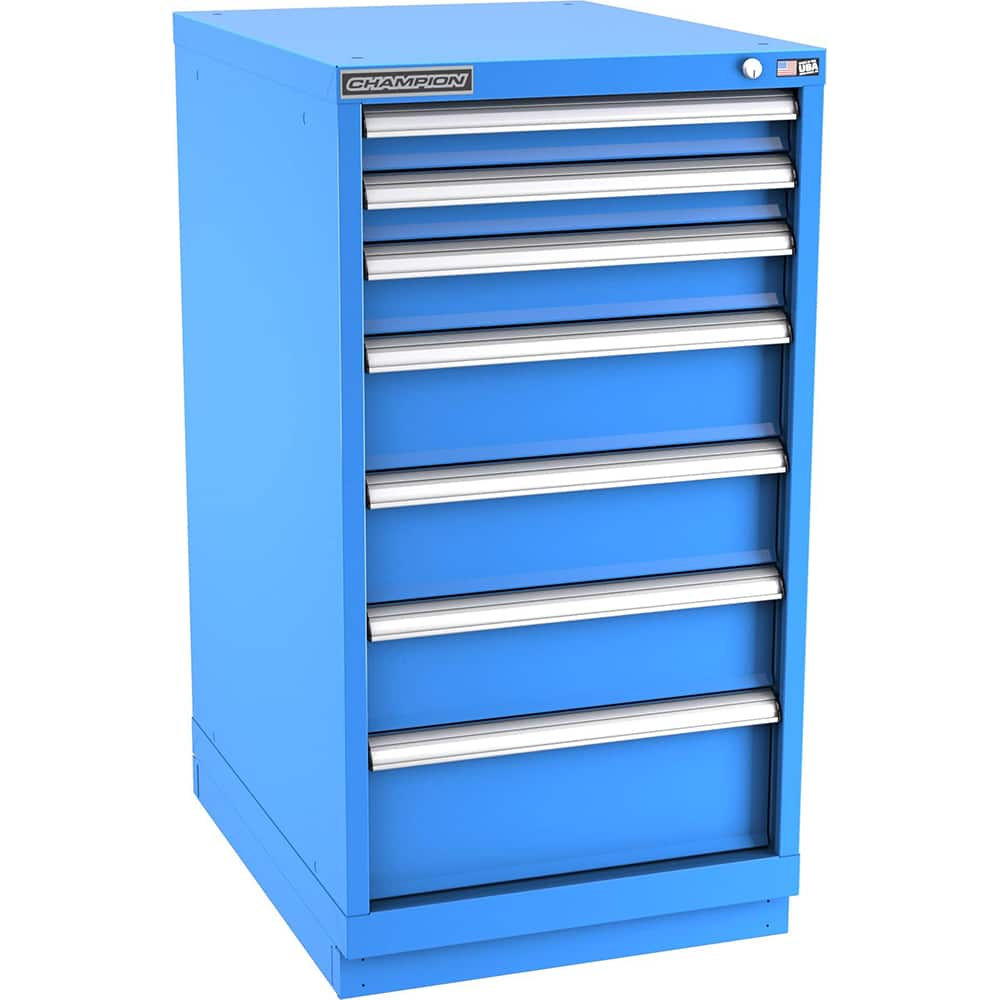 Storage Cabinet: 22-3/16″ Wide, 28-1/2″ Deep, 41-3/4″ High 440 lb Capacity, 7 Drawer